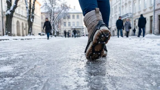 Льодоходи на взуття: просте рішення для ожеледиці в місті