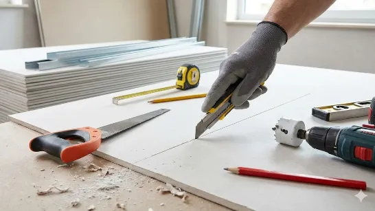 Який інструмент підходить для різання гіпсокартону