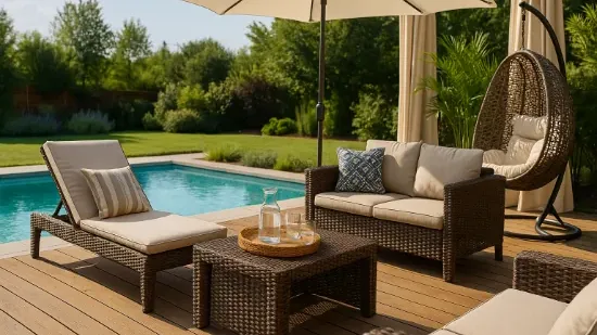 Як облаштувати простір навколо басейну: декор, безпека та функціональність