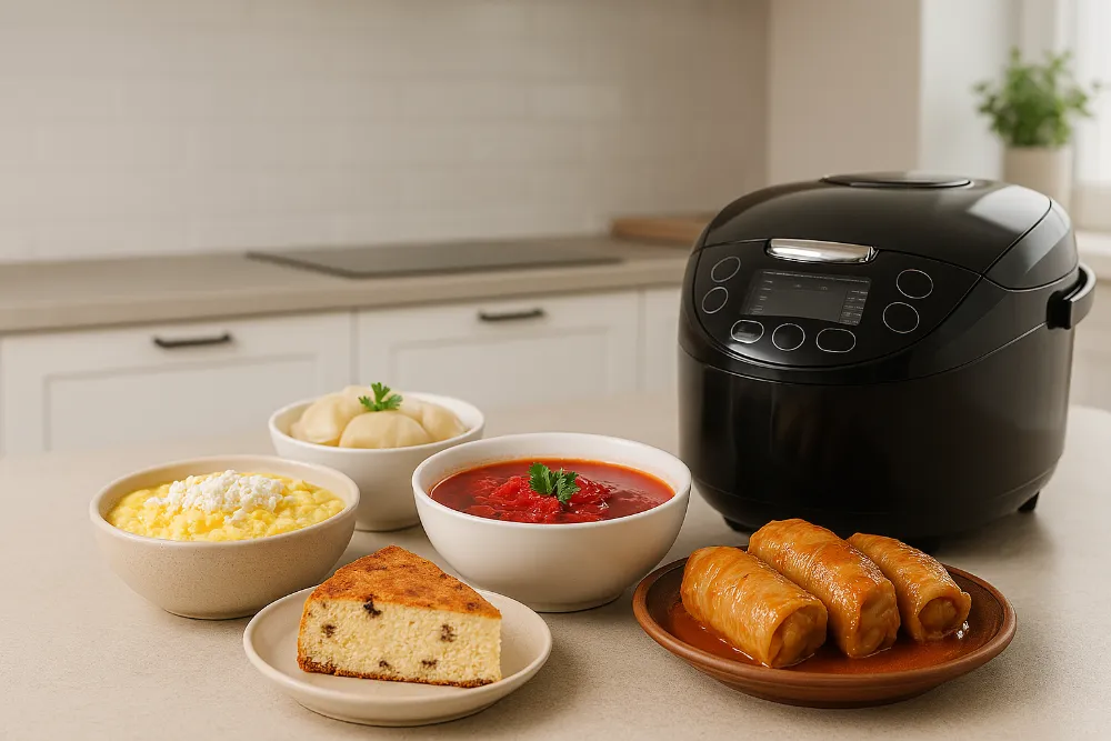 Українські страви в мультиварці — смачно, легко та сучасно Традиційні українські страви поруч із мультиваркою на сучасній кухні