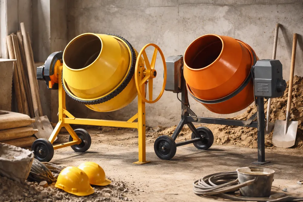 Порівняння вінцевої та редукторної бетономішалок у реальних умовах будівельного майданчика