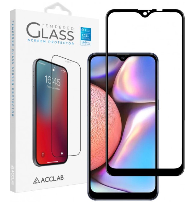 Защитное стекло ACCLAB Full Glue для Samsung Galaxy A10s Black